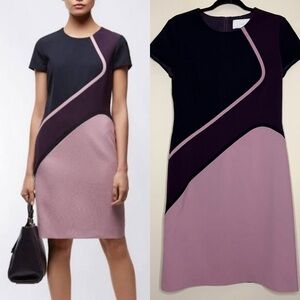 BOSS HUGO BOSS Colorblock Contemporary Careerwear Office Tailored Business Dress